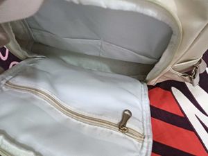 Cream Embroidered Backpack