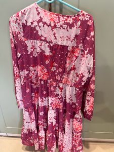 Floral Print Tiered Midi Dress
