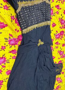 Branded  dress in Black color with floral