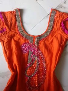 90s y2k heavily beaded stones short kurti