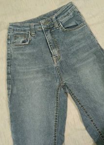 High-Waisted Skinny Fit grey Jeans