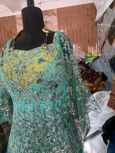 Designer Teal Sequin Embellished Lehenga Choli