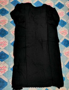 Classic Black Embroidered Kurta