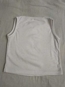 Sleeveless Top with Black Star Print