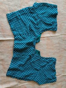 Beautiful Teal and Orange Saree