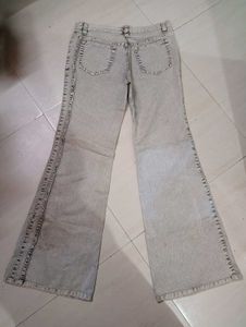 vintage off white bootcut women's jeans