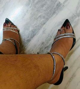 Sparkling Strappy Stiletto Heels