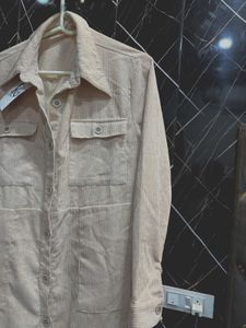 Beige Corduroy Shirt Dress🦋💐