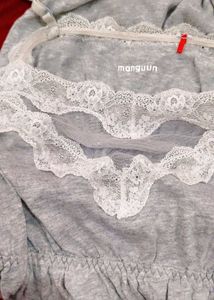 Comfortable Lace Trim Nightgown