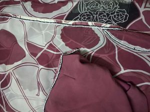 Elegant Maroon and Cream Saree