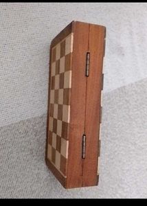 Vintage Wooden Folding Chess Set