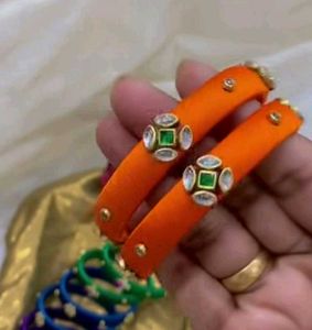 Elegant Silk Thread Bangles any one pair