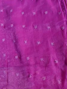 Pink Embroidered Kurta with Pants Set