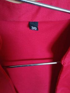 Red Open Front Jacket