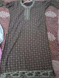 Brown Patterned Kurti
