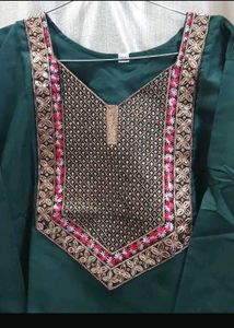 New Elegant Green Embroidered Kurta ❣️