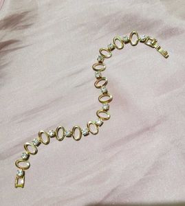 Gold &amp; Rhinestone Bracelet