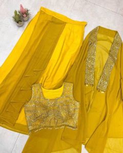 Bright Yellow Two-Piece Set