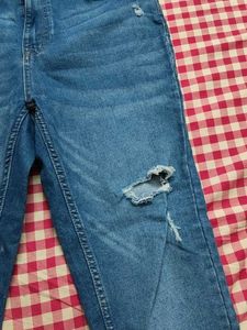 Stylish Blue Ripped Jeans