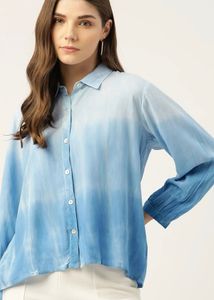 Stylish Blue Ombre Shirt