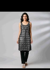 Stylish Black Kurta Set with Silver Embellishments