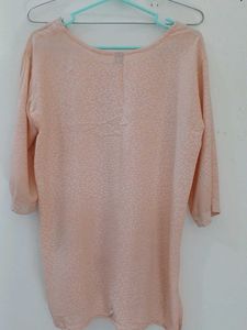 Elegant Peach Embroidered Kurta