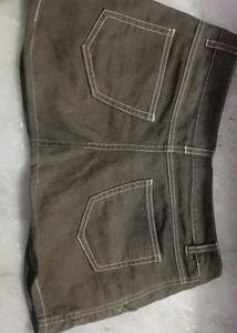Brown Utility skirt made by Shorts