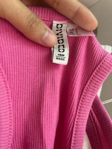 Ribbed Racerback Tank Top - Hot Pink