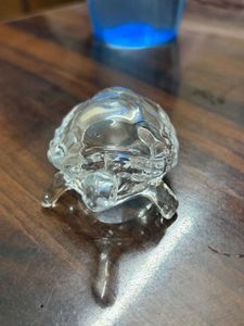 Crystal Turtle with Plate Showpiece for Good Luck
