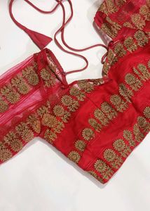 Red Embroidered Blouse