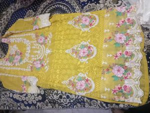 Yellow Embroidered Kurta Set