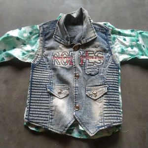 Boys Shirt with Half Sleeves Jacket