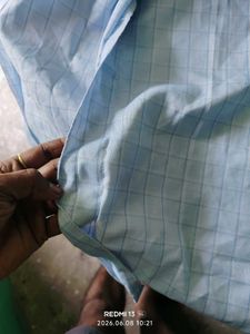 Men's Light Blue Checkered Shirt