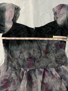 Floral Puff Sleeve Tiered Dress