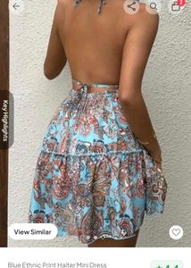 Paisley Halter Mini Dress