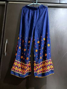 Embroidered Palazzo Pants