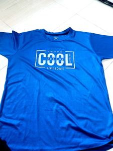 Men's Blue "Cool Awesome" Graphic T-Shirt