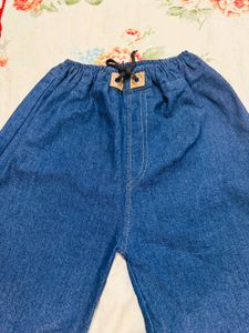 Blue Denim Designer Cutting Pant