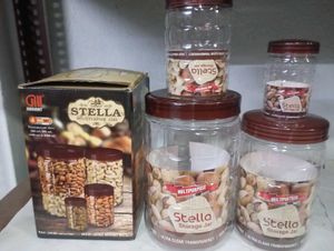 4 Pieces Stella Storage Jars Set