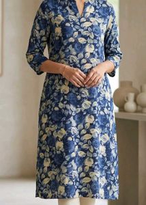 Beautiful Blue Floral Kurta