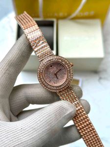 Sparkling Rose Gold Crystal Watch