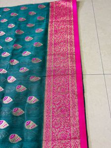 New Elegant Banarasi Saree with blouse piece