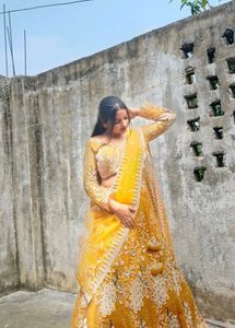 Beautiful Yellow Lehenga Choli