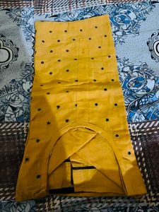 Yellow Kurta Set with Navy Pants