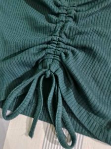 Stylish Ruched V-Neck Crop Top