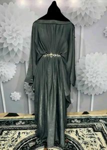 🆕 Elegant Gray Dubai Kaftan Abaya, Burqua