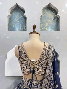 Elegant Navy Blue Lehenga Choli
