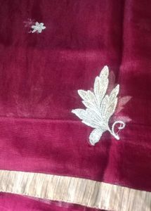 Elegant Maroon Saree
