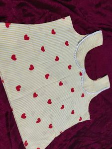 Cute Yellow Heart Print Blouse