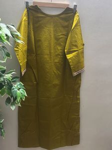 Mustard &amp; Purple Ajrakh - 3 piece Kurta Set